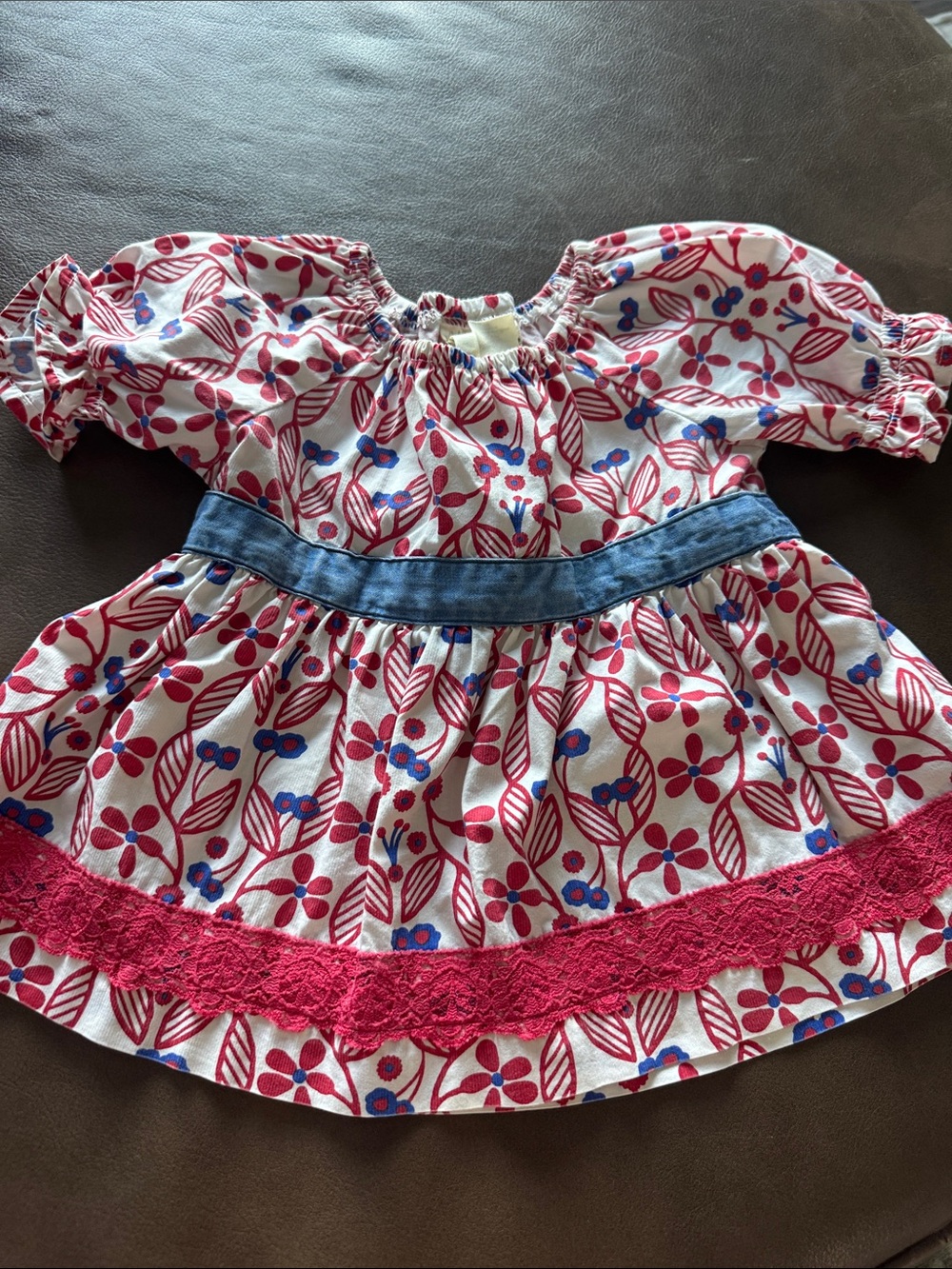 Matilda Jane white, pink & blue floral top